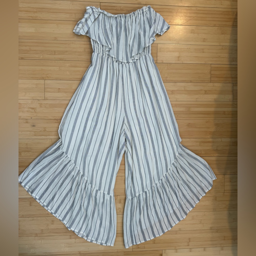 Black & White Strapless Mahina Jumpsuit - Size S